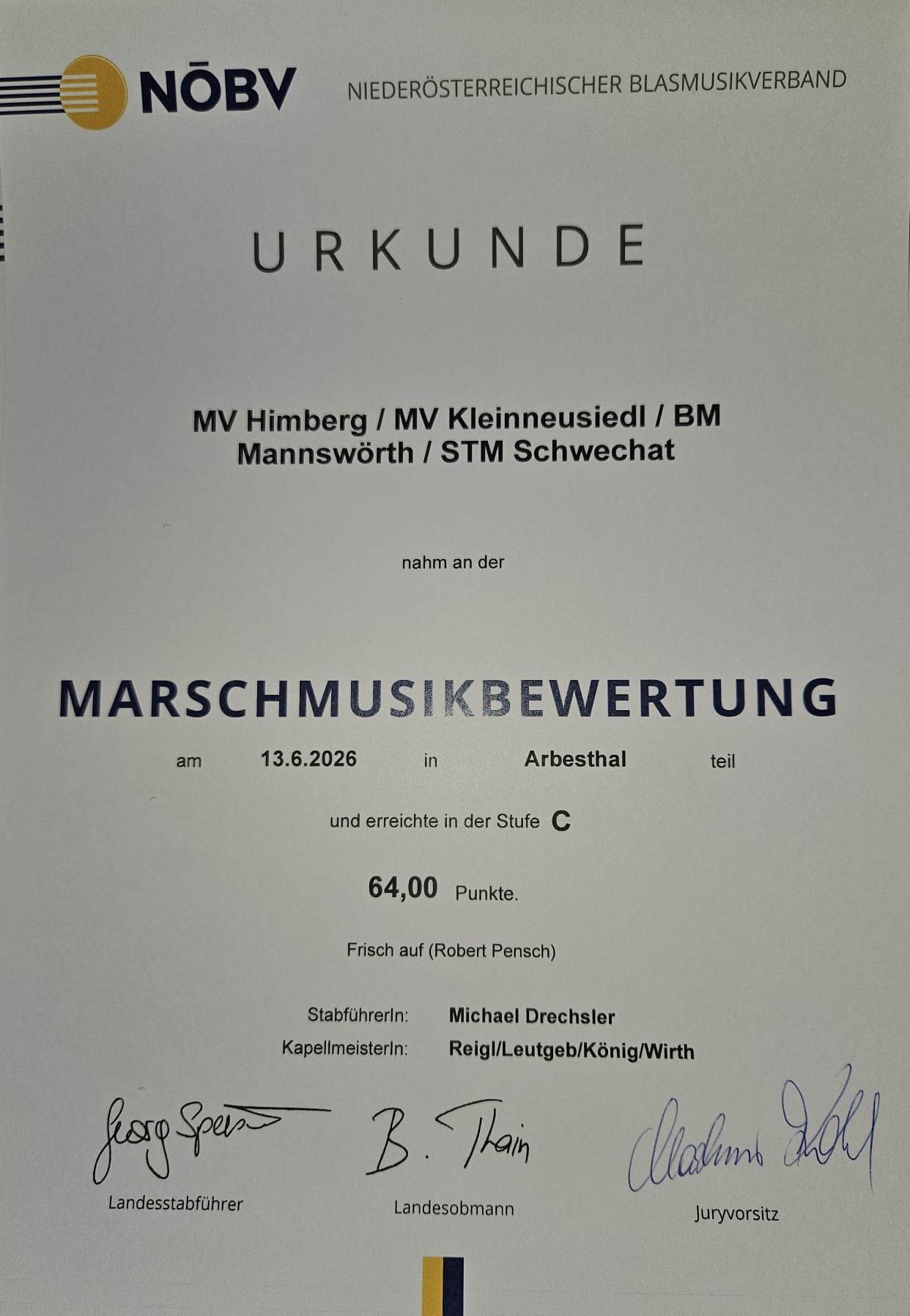 20 MMBW Arbesthal Urkunde